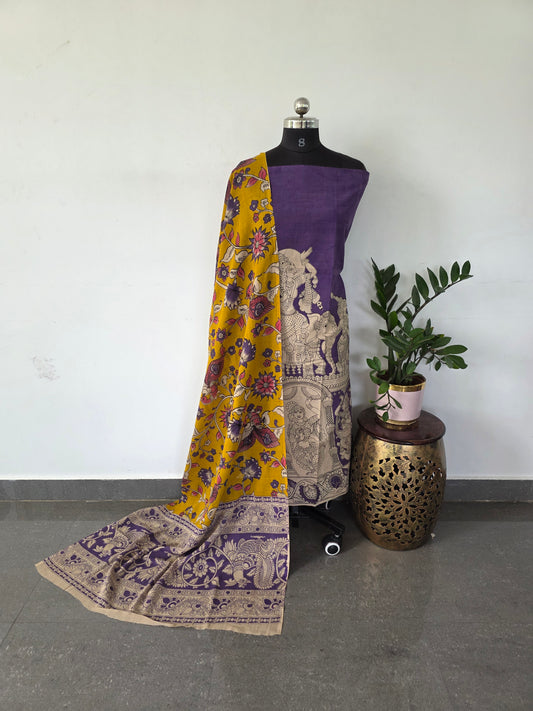 Authentic pure kalamkari cotton set - AK7
