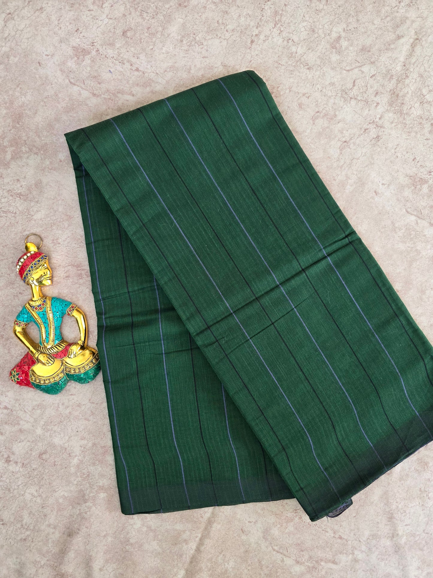 Pure dobby south cotton saree with thread lines - MAA179