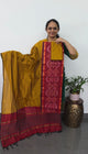 Pochampally sico set with ikkat damn -SD416