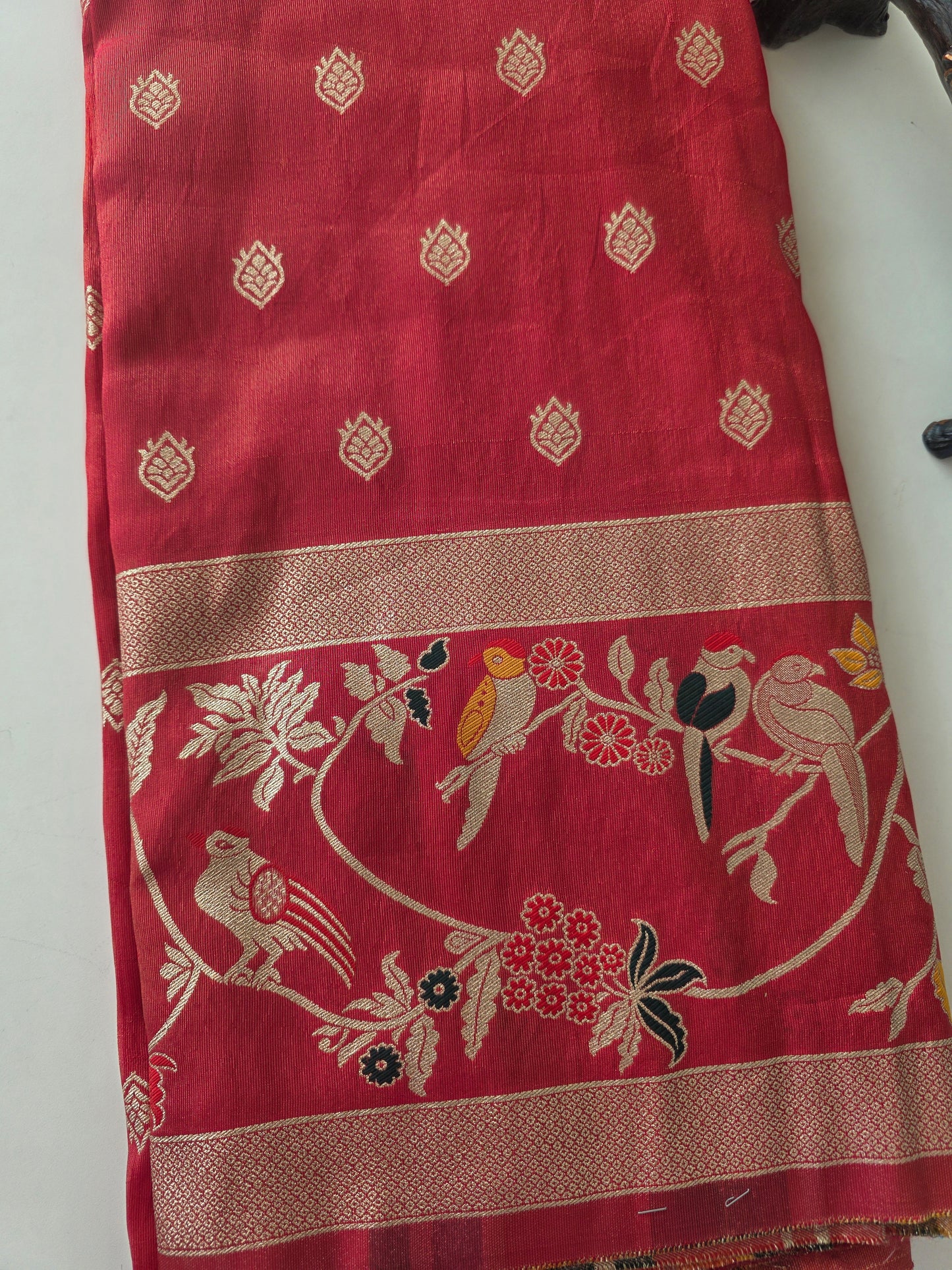 Premium cosmos silk paithani running material ( 1 mtrs ) - PRM4