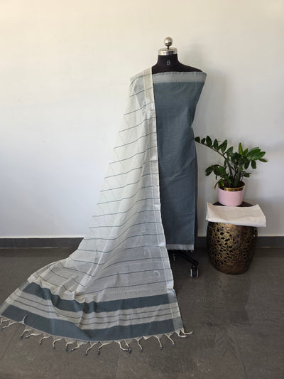 Mangalagiri cotton set with zari border - MAA17