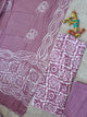 Modal Handblock Jaipuri silk set with chiffon duppatta- JA580