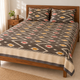 Warp ikkat bed sheets (90*108 2/40s bedsheet with pillow) -WW679