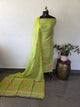 Premium handloom linen Tulip jamdhani set- JMM518