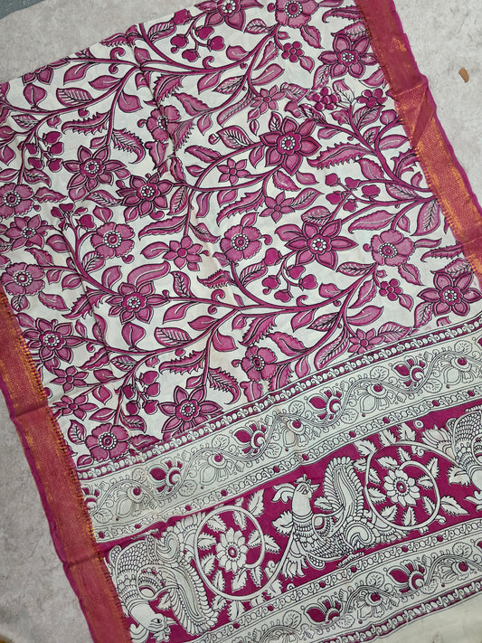 Pure chennuri kalamkari silk duppatta - KAA13