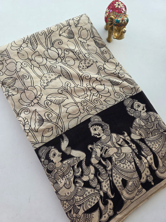 Pure kalamkari cotton running material (0.5 mtrs) - KC1