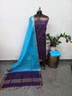 Checked Bhagalpuri fusion mangalagiri silk set - BA521