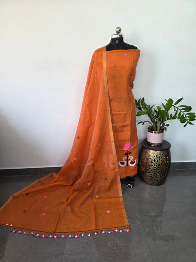 Premium tissue handloom jamdhani set - JMM282