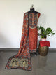 Penkalamkari inspired Muslin silk set-VM52