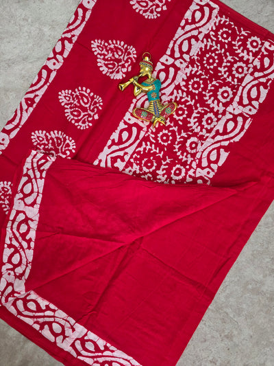 Handblock Jaipuri pure cotton saree - JA540