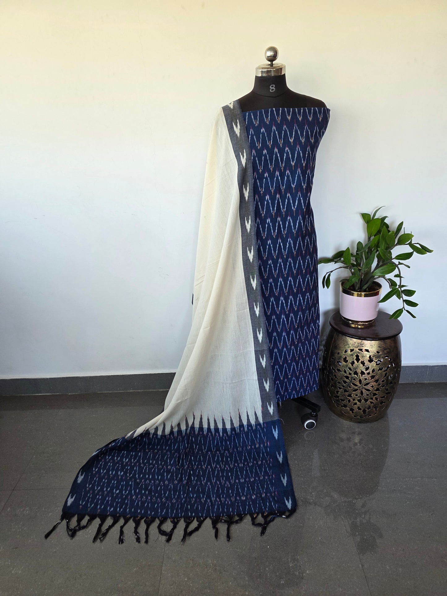 Pochampally ikkat cotton set - KK93