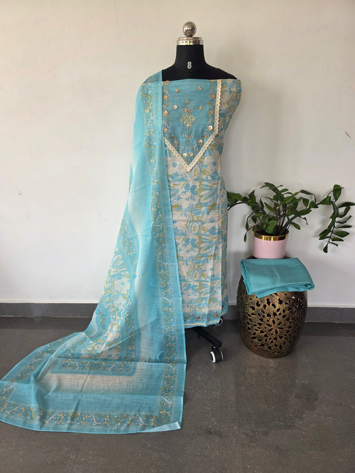Premium  linen cotton set-FC57