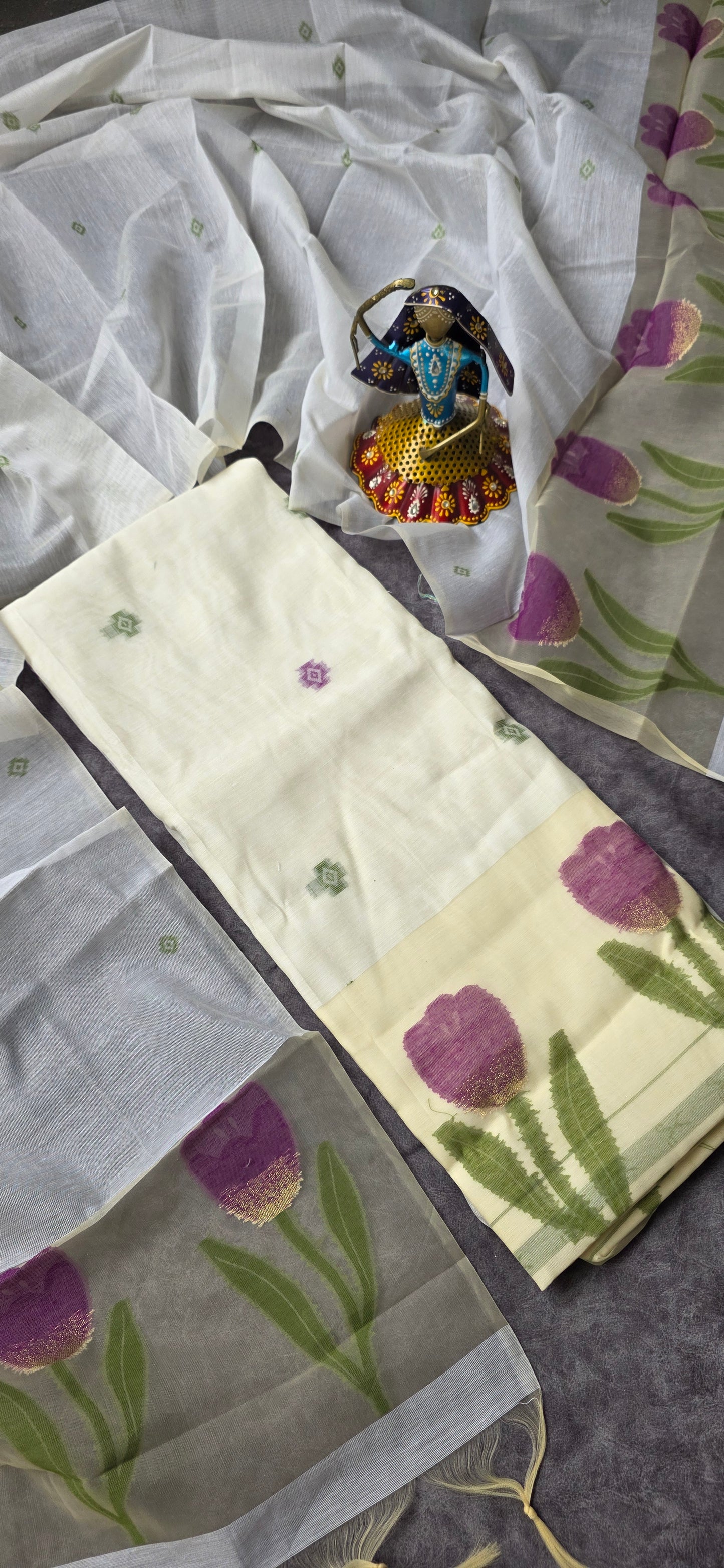 Tulip jamdhani silk set - CLA273