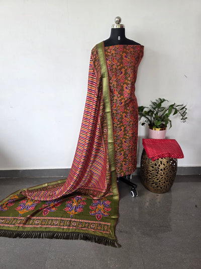 Premium semi Patola silk set -PK122