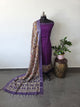 Gap border Mangalagiri kalamkari  silk sets ( 2.5 mtrs ) - GA3