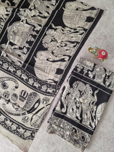 Pure Kalamkari Cotton Salwar Set (2.5 Metres) - Ak367