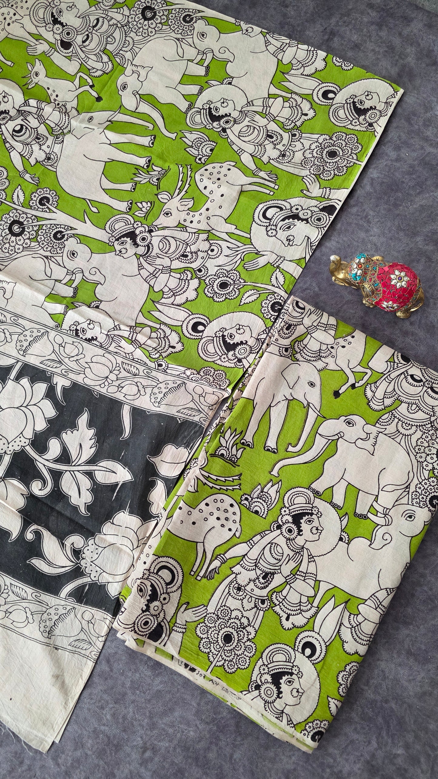 Pure Kalamkari Cotton Salwar Set (2.5 Metres) - Ak372