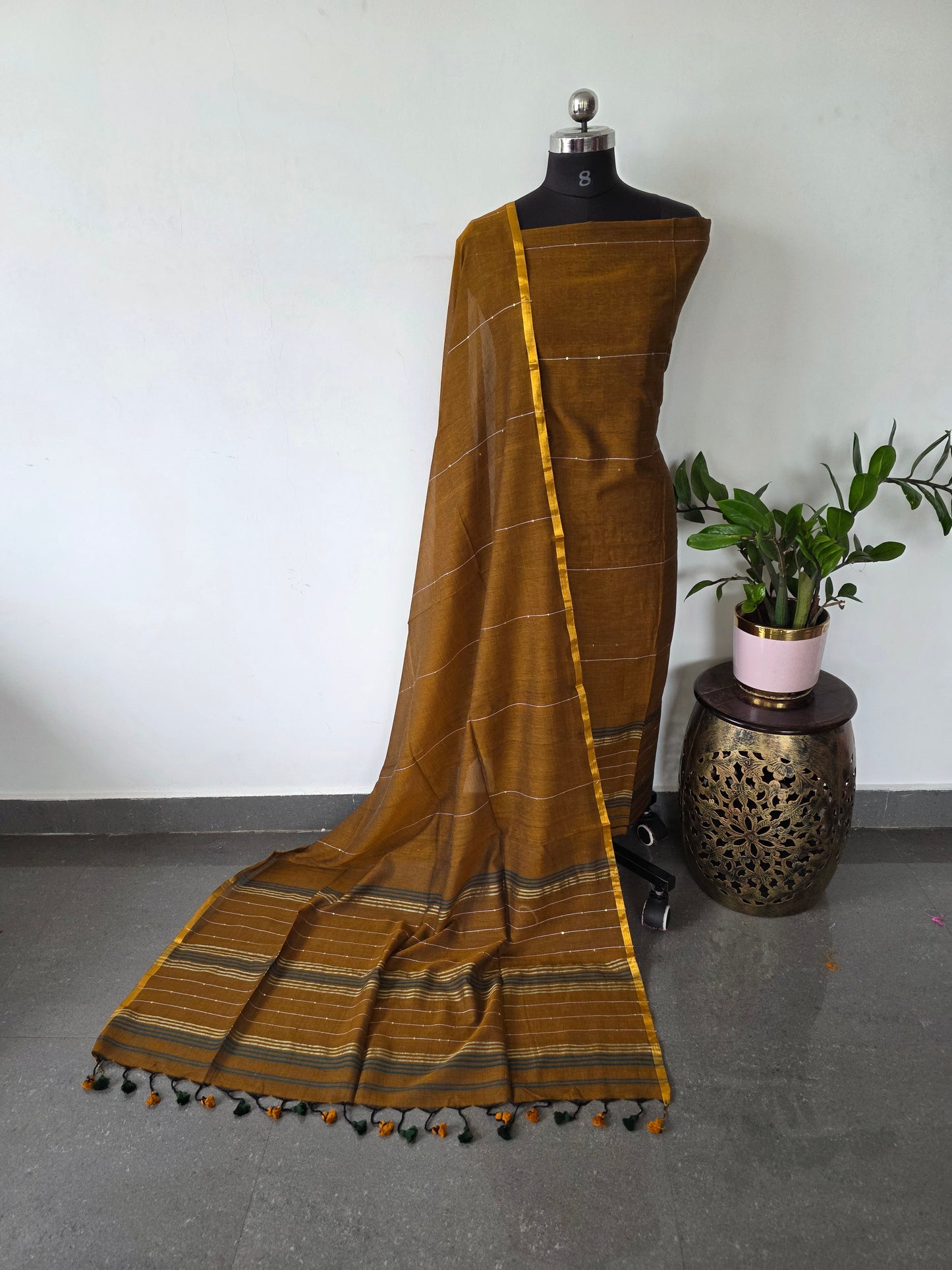 Premium mul khadi sequence work set - MUL266