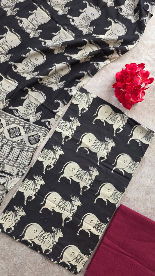 Authentic pure kalamkari cotton set - AL56