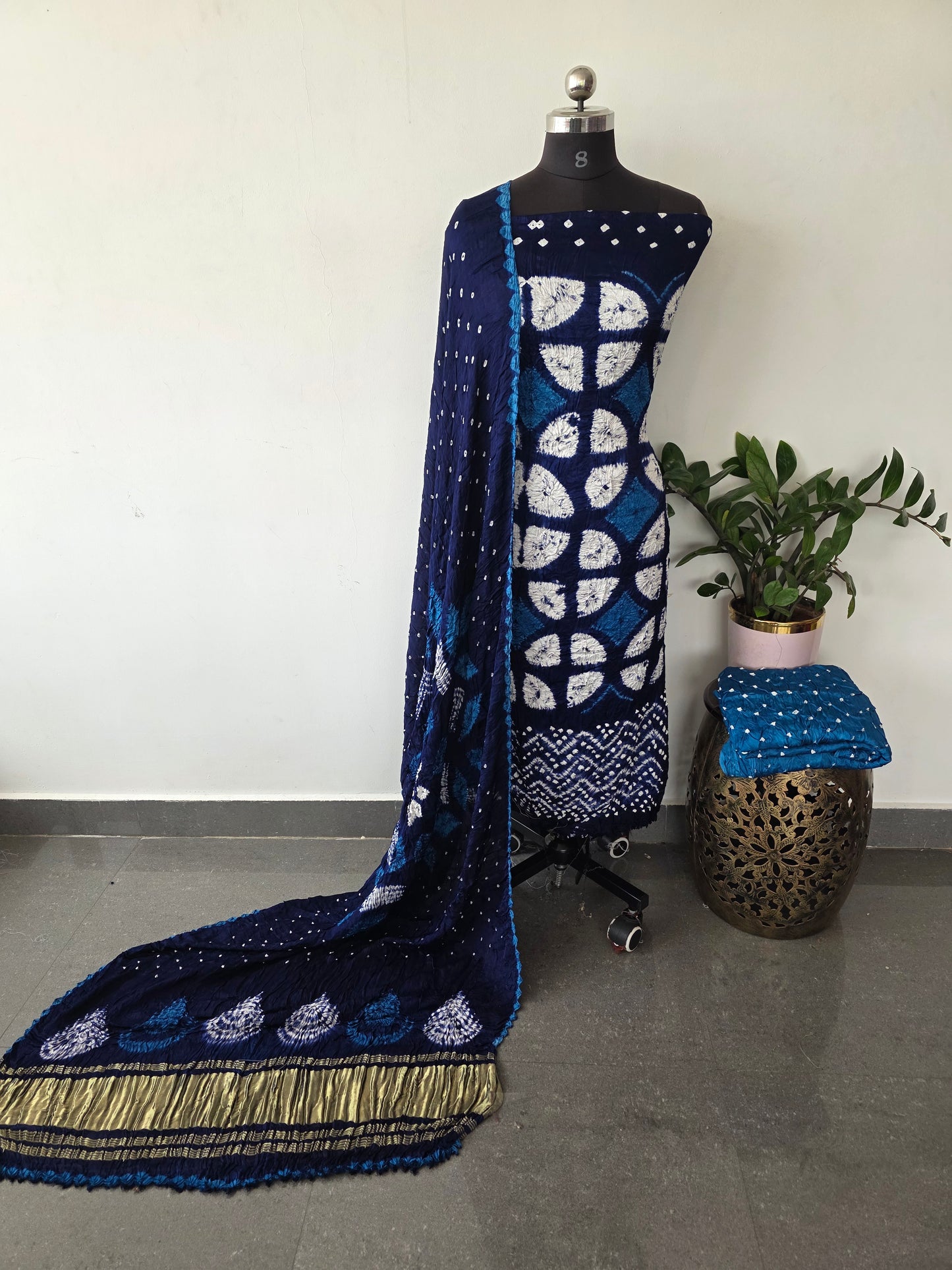 Handcrafted Modal silk shibori set -BN124
