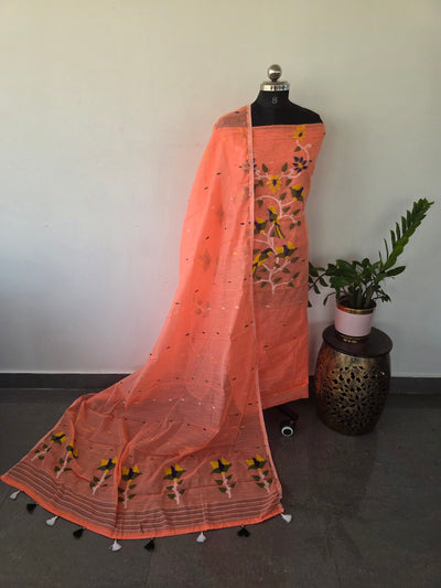 Silk cotton jamdhani set - AV232