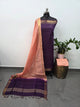 Checked Bhagalpuri fusion mangalagiri silk set - BA527