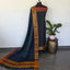 Mercerised checked narayanapet salwar set (peacock blue) (4.5 meters) - NA39