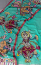 Handcrafted Kalahasthi Penkalamkari bangalore silk set - KH108