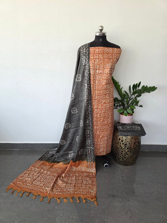 Bhagalpuri batik salwar set - BA49