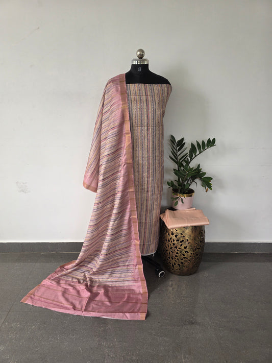 Soft semi tussar silk set - 32