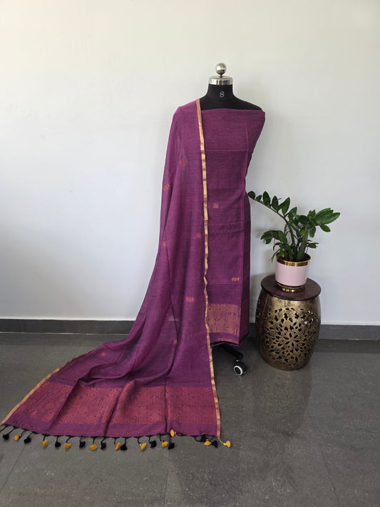 Premium mul khadi cotton jamdhani set - CC27