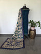 Fusion Narayanapet with handcrafted chennuri silk kalamkari duppatta  - NA514