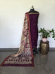 Fusion Narayanapet with handcrafted chennuri silk kalamkari duppatta  - NA517