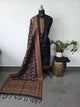 Premium silk cotton jamdhani set(black)-AV355