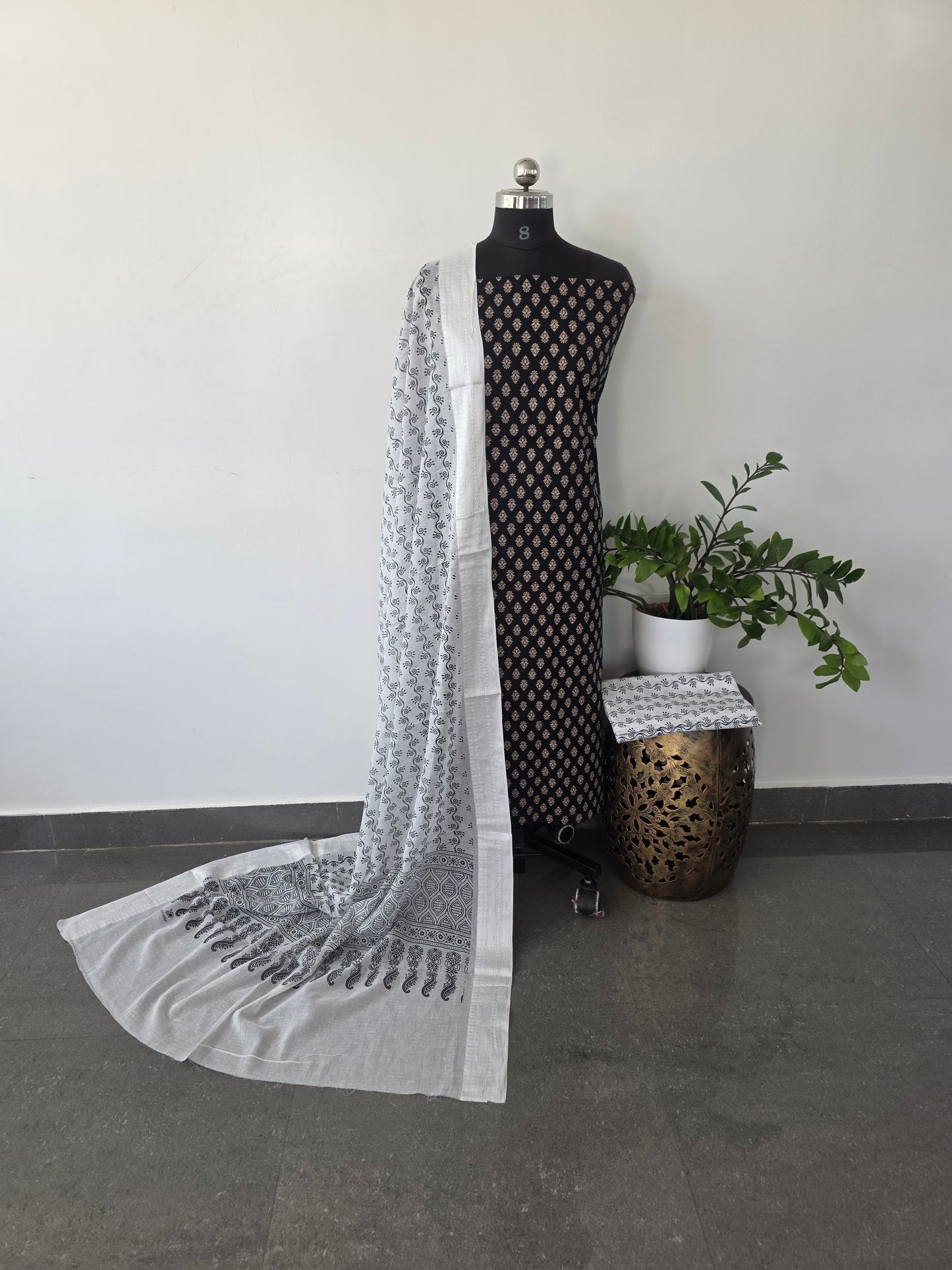 Heavy ajrakh cotton set  - 21