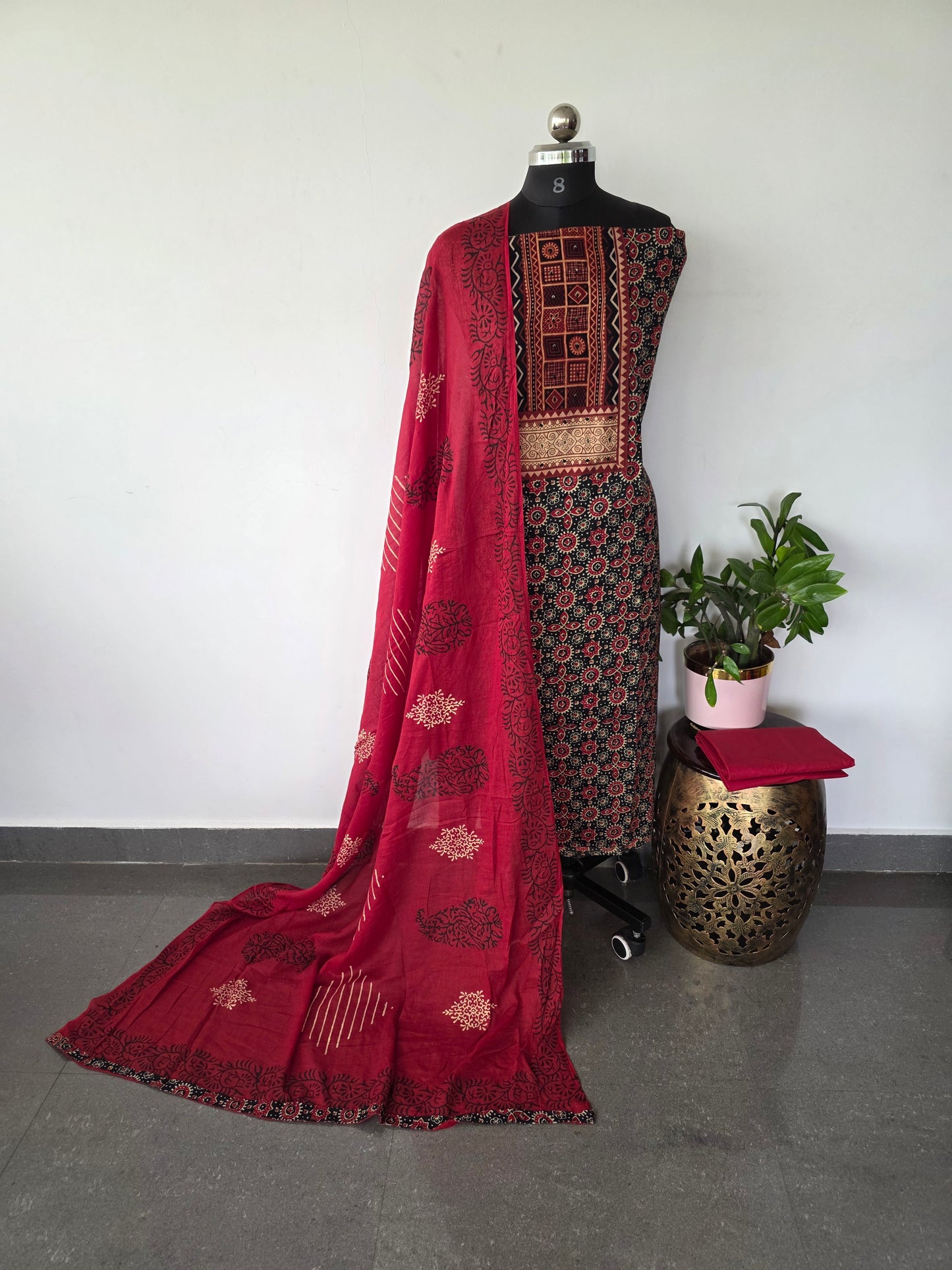 Ajrakh cotton set - BA265