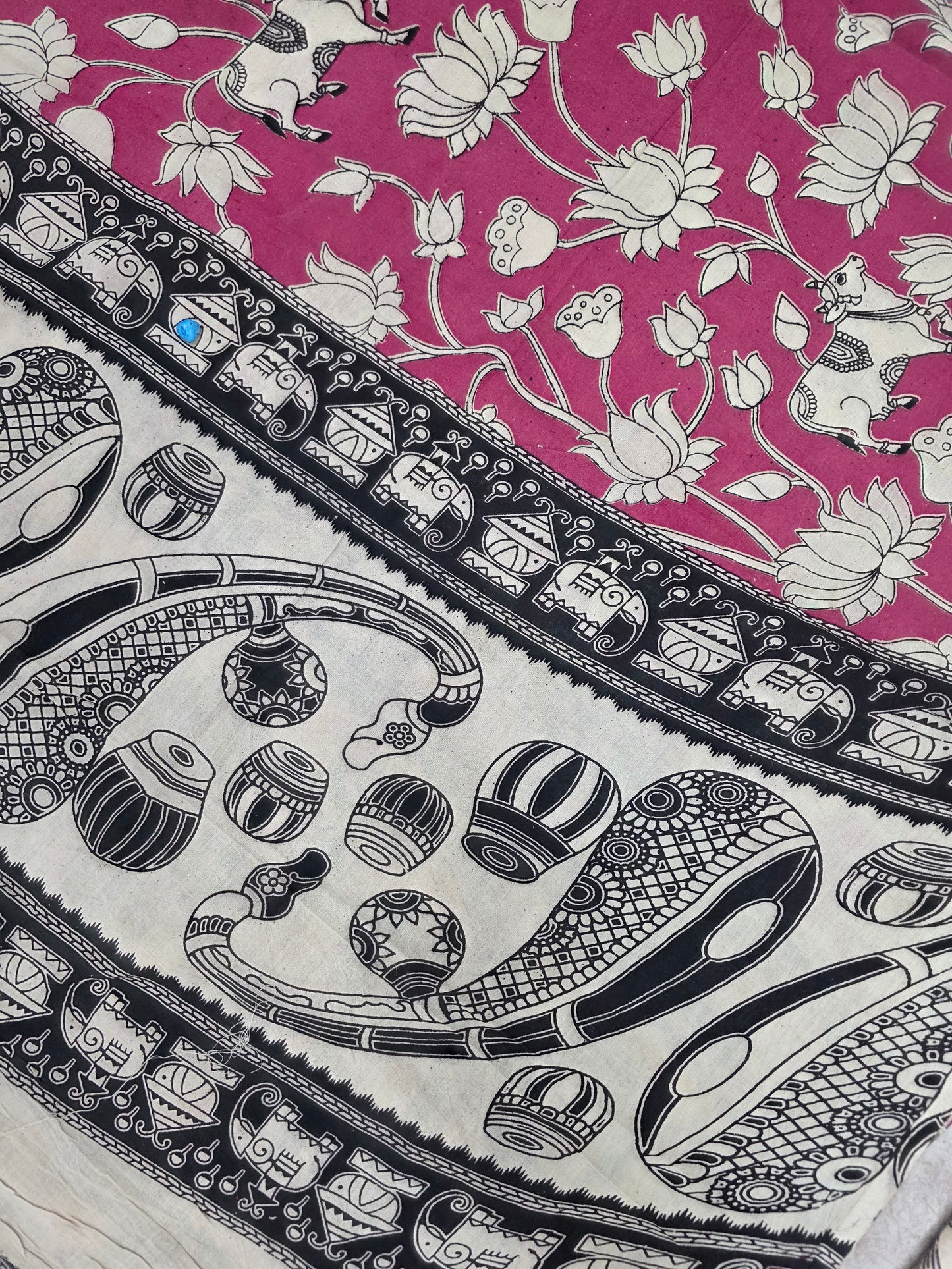 Pure Kalamkari Cotton Salwar Set (2.5 Metres) - Ak345