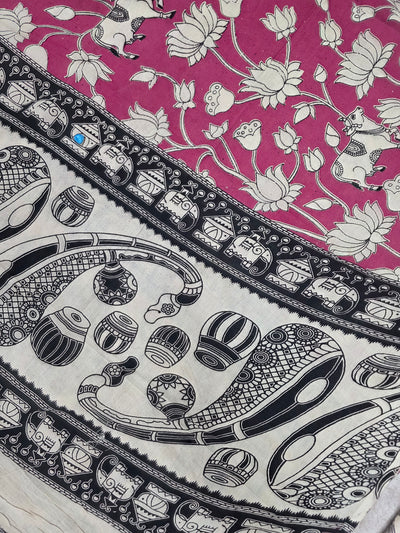 Pure Kalamkari Cotton Salwar Set (2.5 Metres) - Ak345