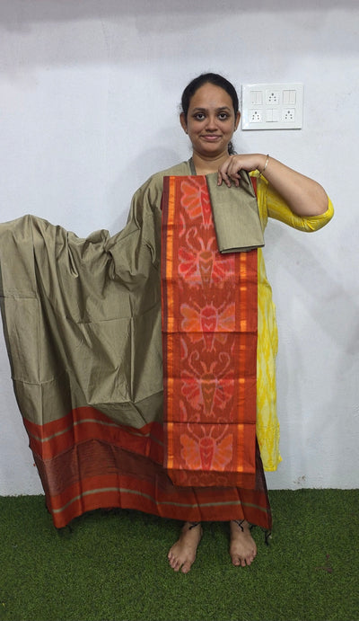 Pochampally sico set with ikkat damn - WW576