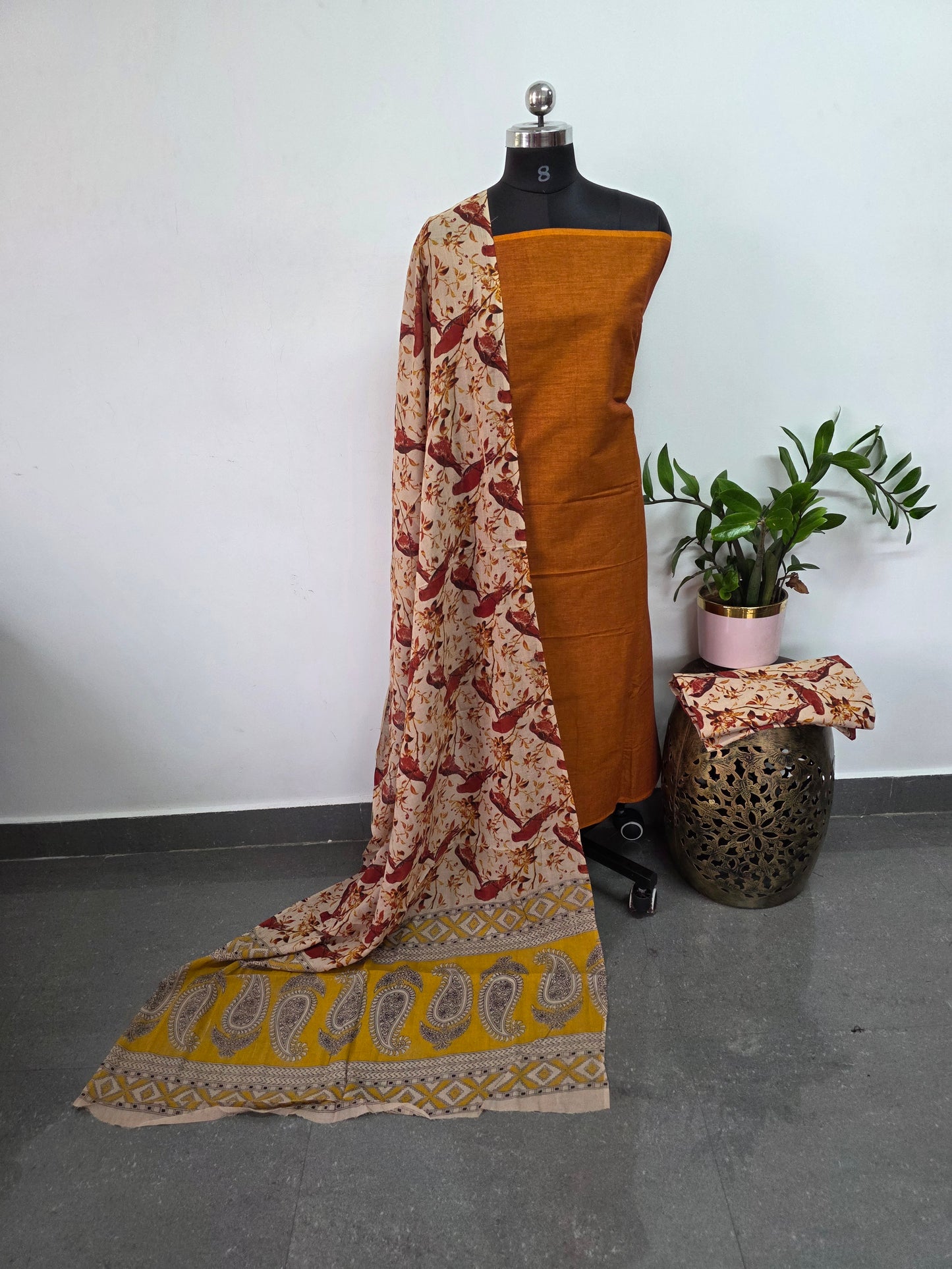 Authentic pure kalamkari cotton set - AK202