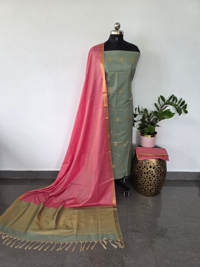 Kanchivaram semi softsilk salwar set - KS9