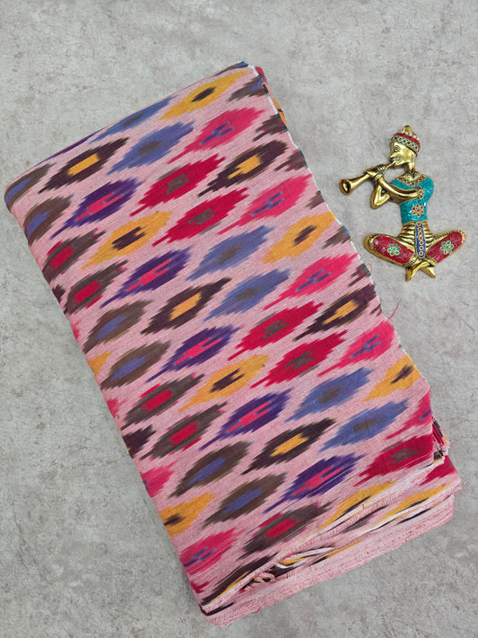 Multi color ikkat running material-NV514