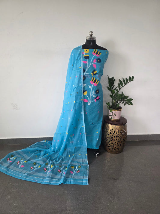 Premium Jamdhani silk cotton set- 74