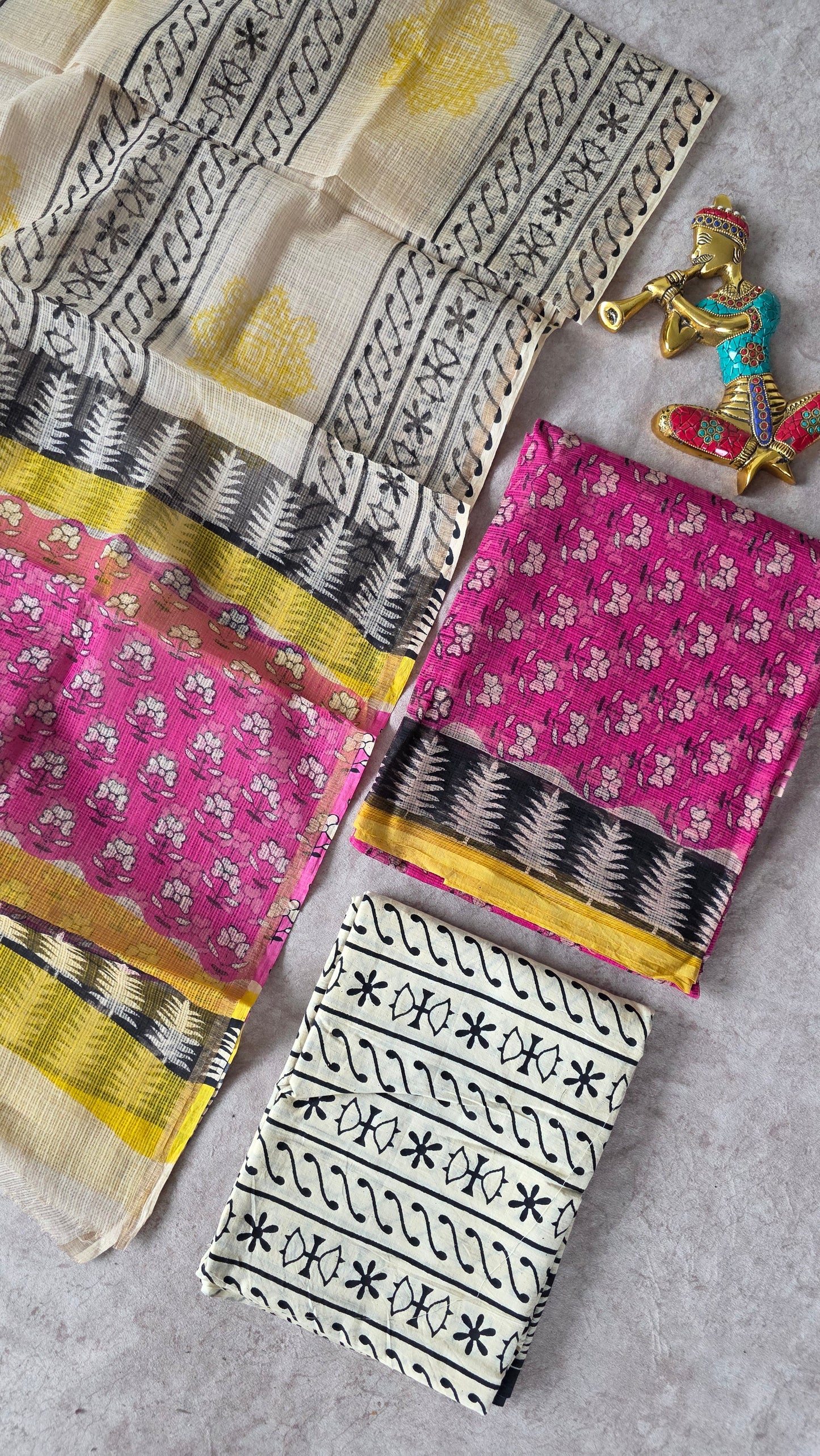 Handblock Jaipuri Kota doria set - JA721