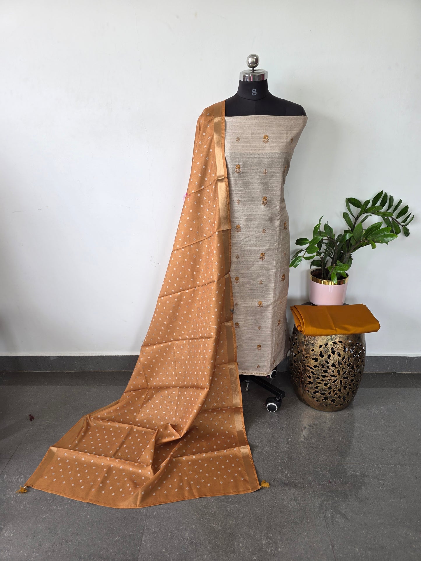 Premium semi tussar silk set - CLA360