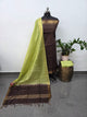 Checked Bhagalpuri fusion mangalagiri silk set - BA526