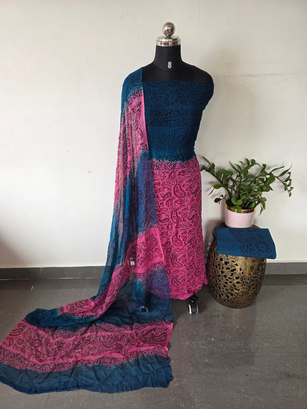 Handblock georgette salwar set -GE245