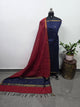 Semi Maheshwari silk set (blue)-SM362