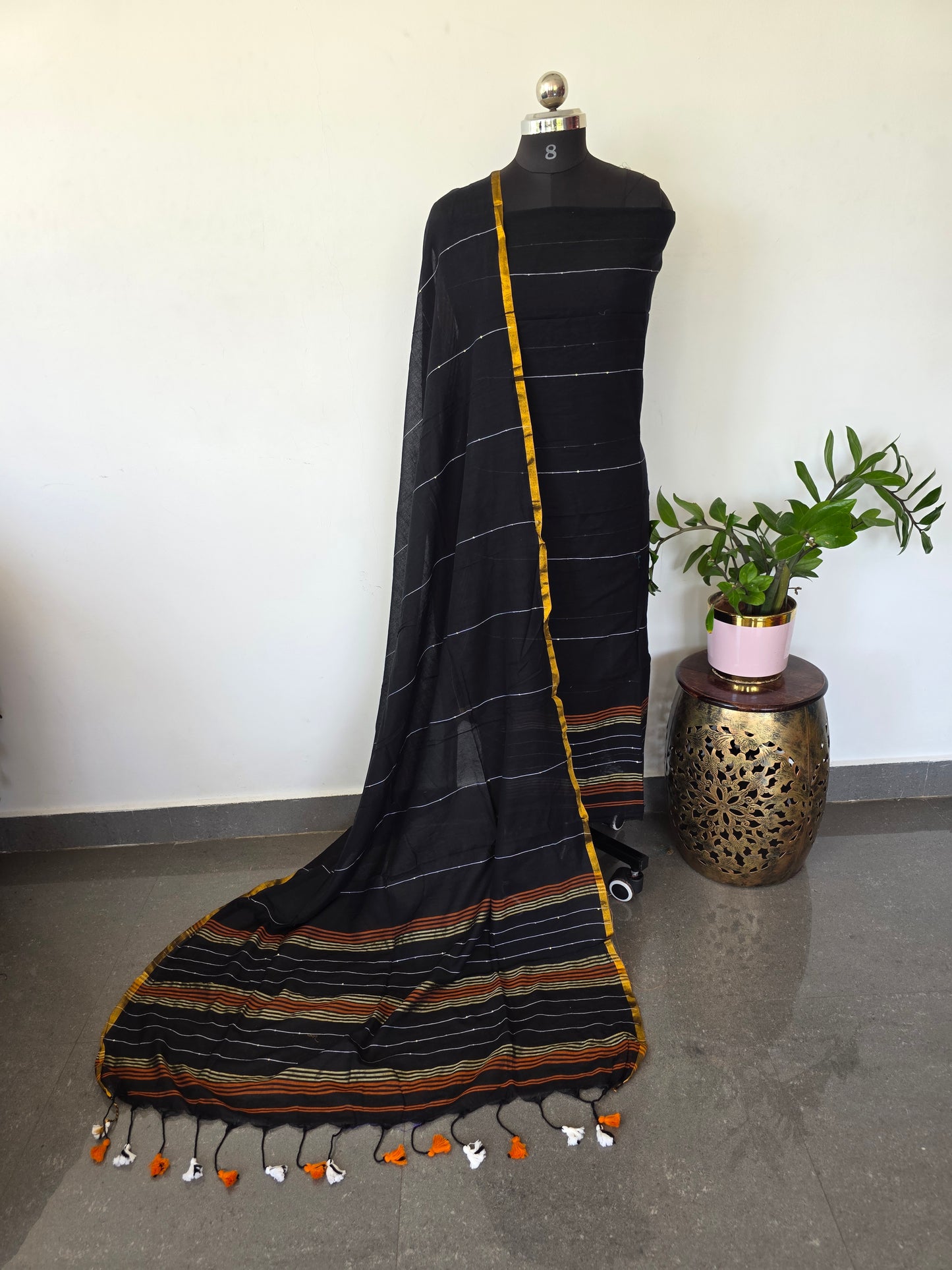 Premium mul khadi sequence work set - MUL313