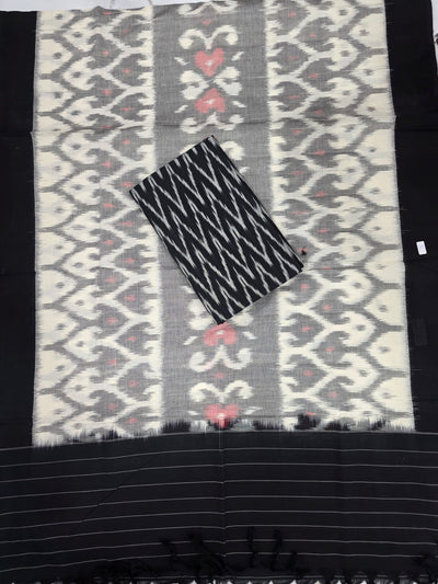 Ikkat cotton with Handloom Mercerised ikkat duppatta - WW854